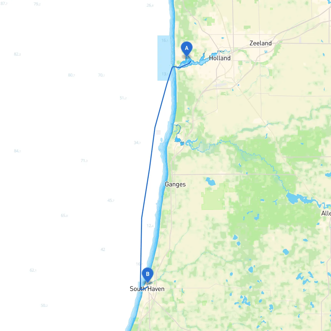 Holland to South Haven