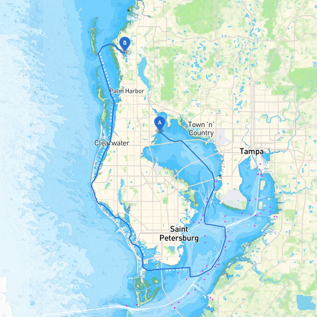 Safety Harbor to Tarpon Springs