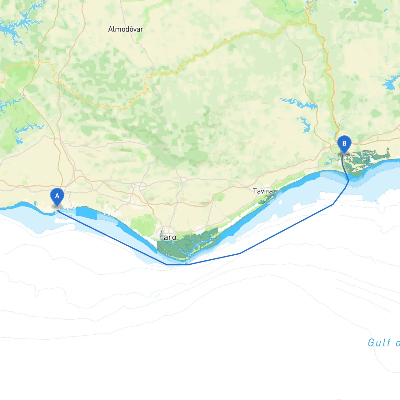 Albufeira to Huelva