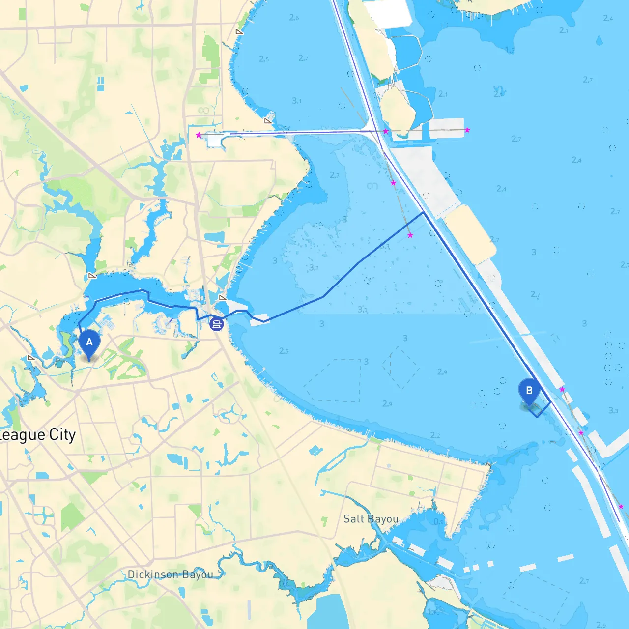 League City to Texas City