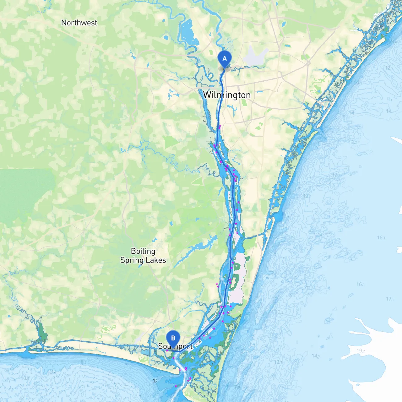 Wilmington to Southport, NC