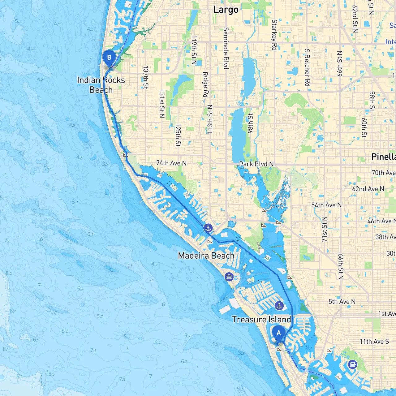 St. Pete Beach to Indian Rocks Beach