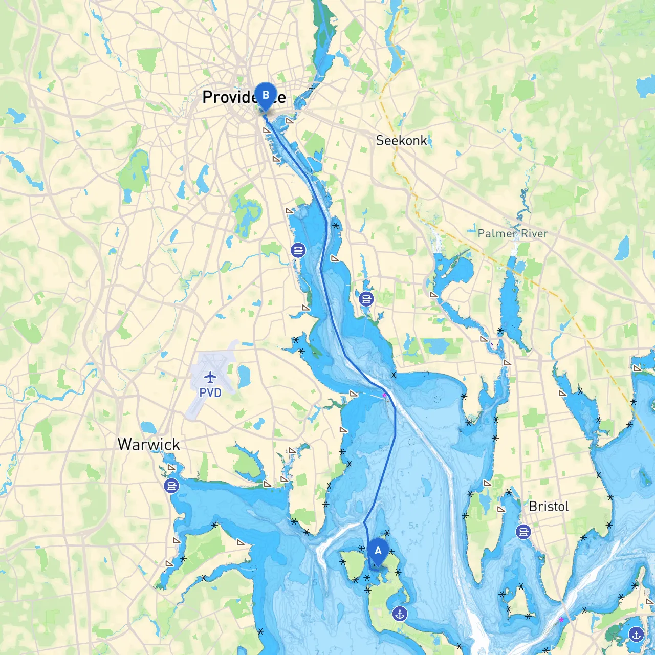 Portsmouth to Providence