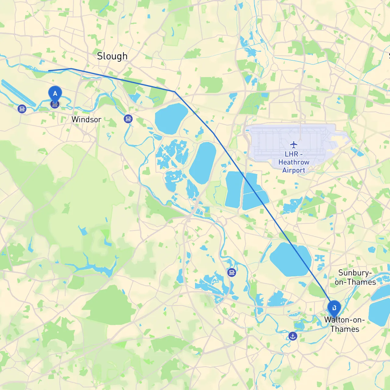 Windsor to Walton on Thames