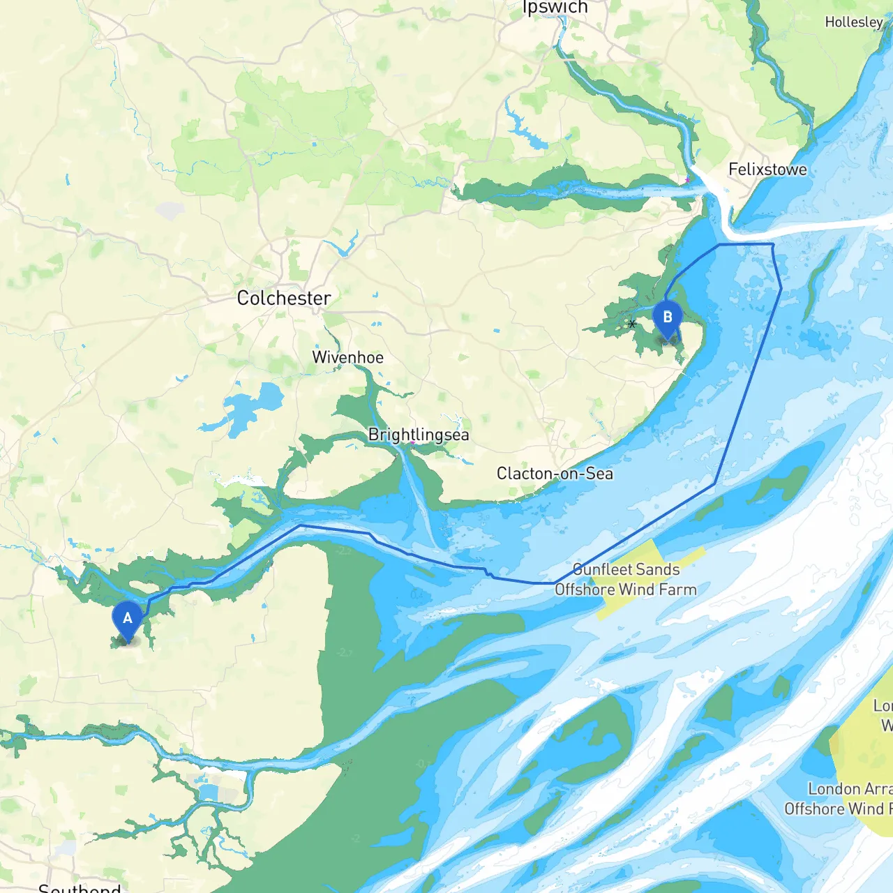 Chelmsford to Walton on the Naze