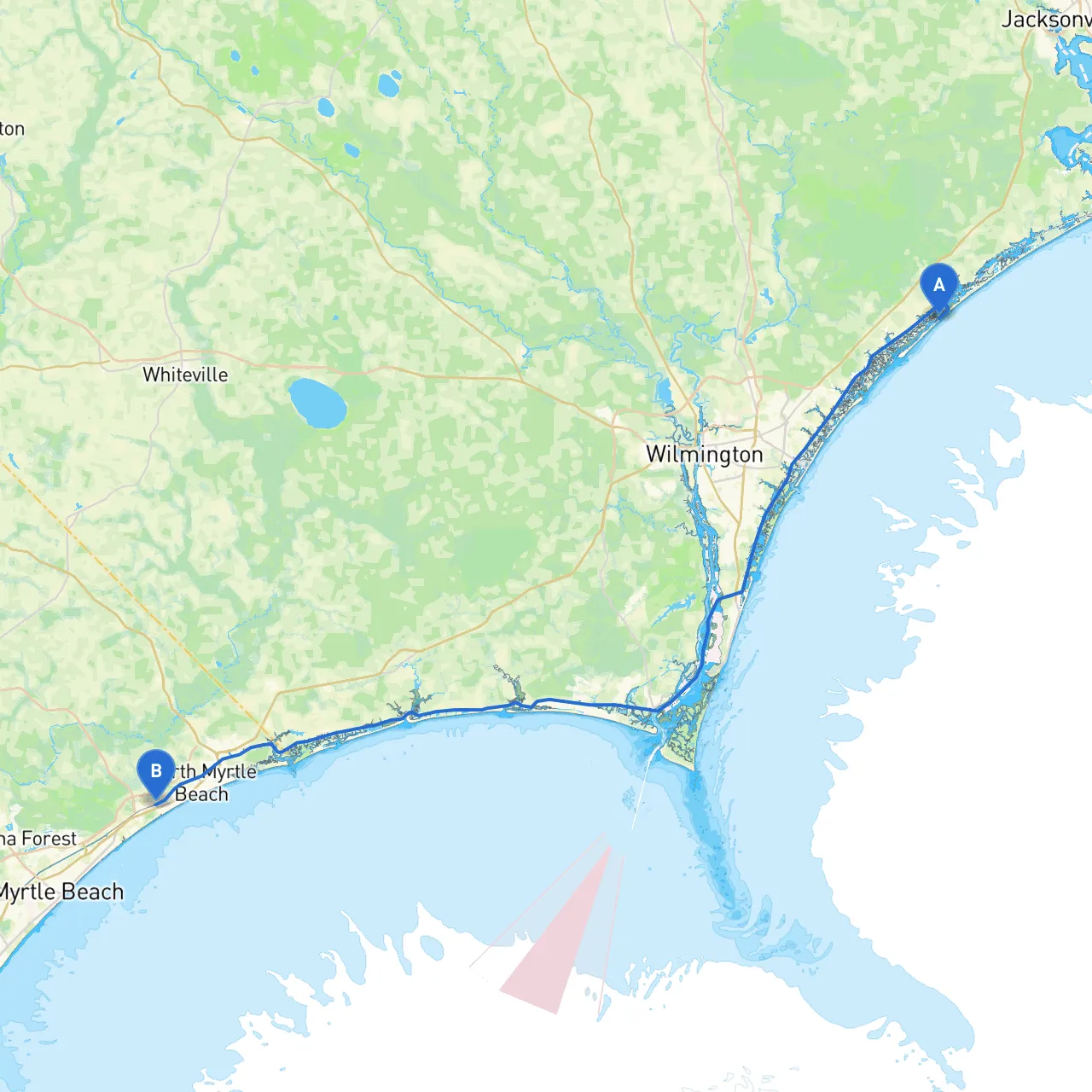 Topsail Beach to Myrtle Beach