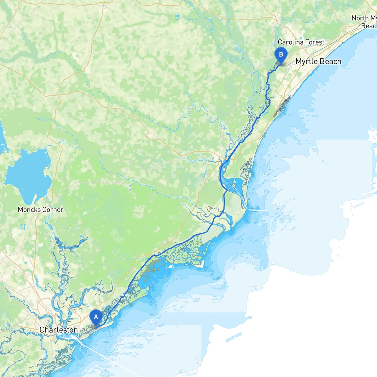 Isle of Palms to Myrtle Beach