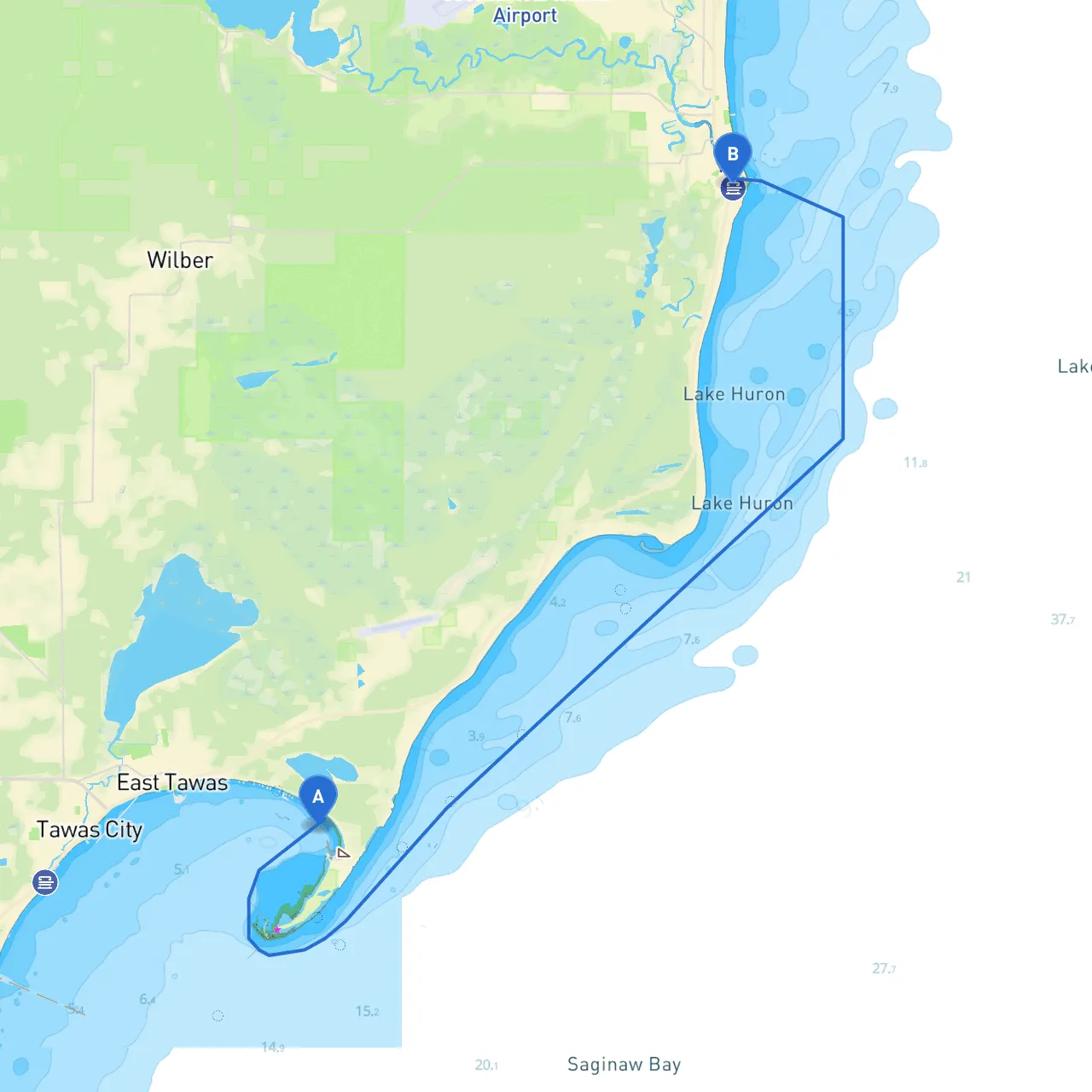 East Tawas to Oscoda