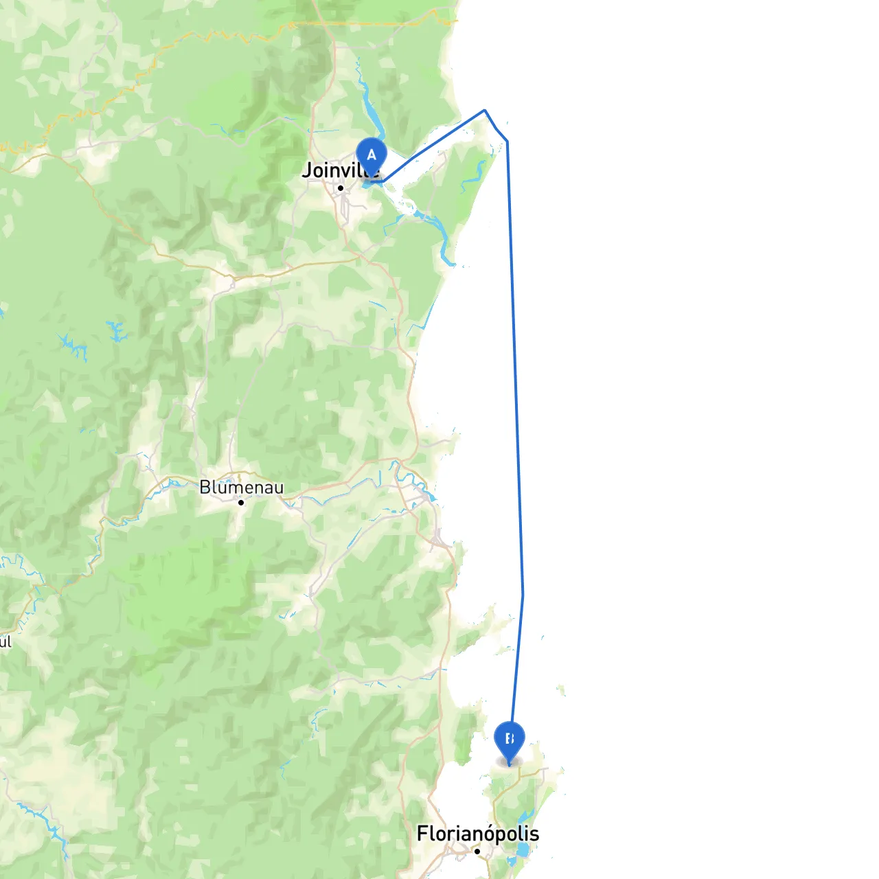 Joinville to Florianopolis