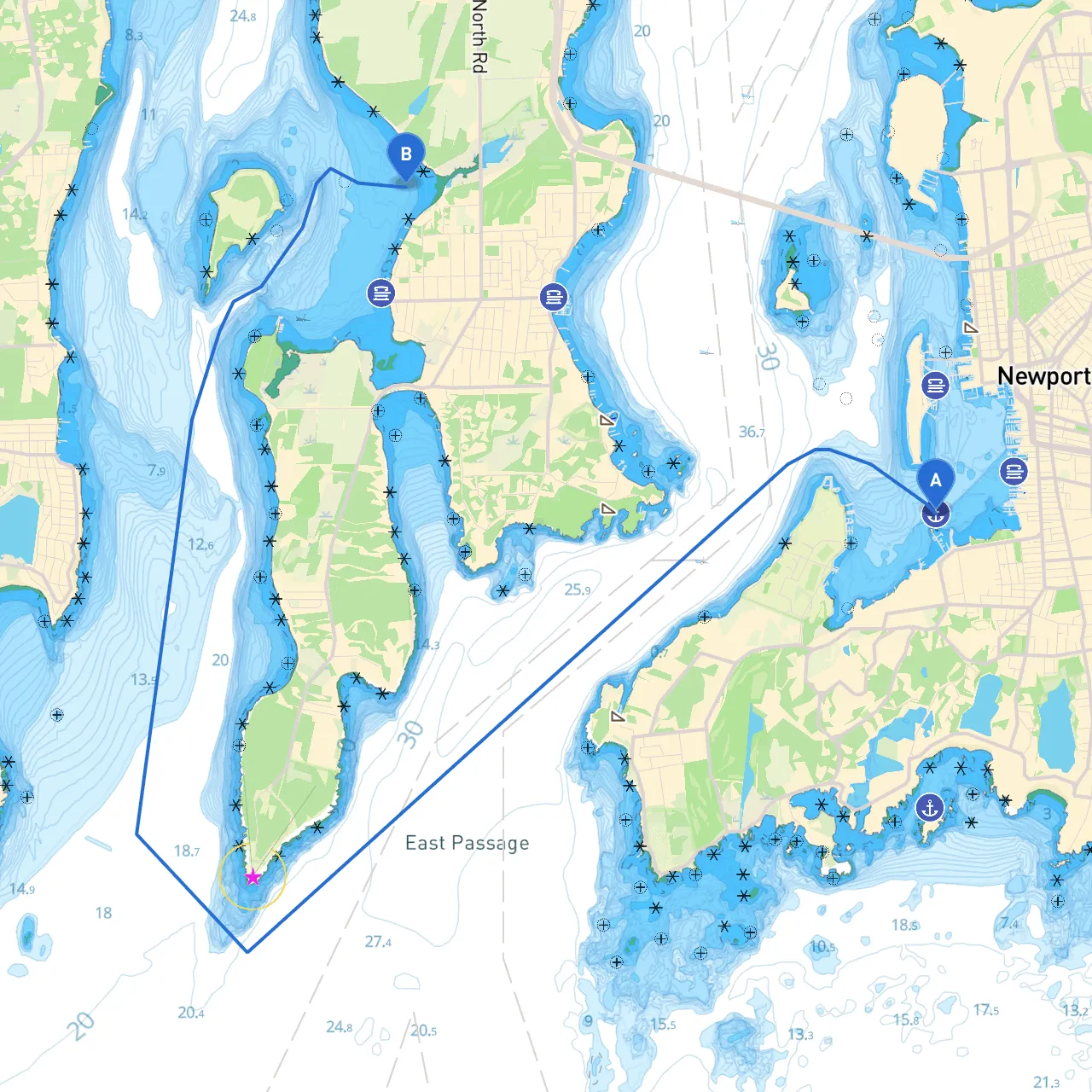 Newport to Jamestown