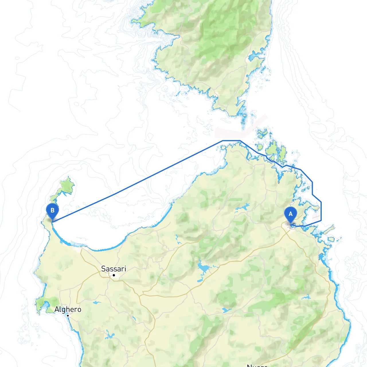 Olbia to Stintino