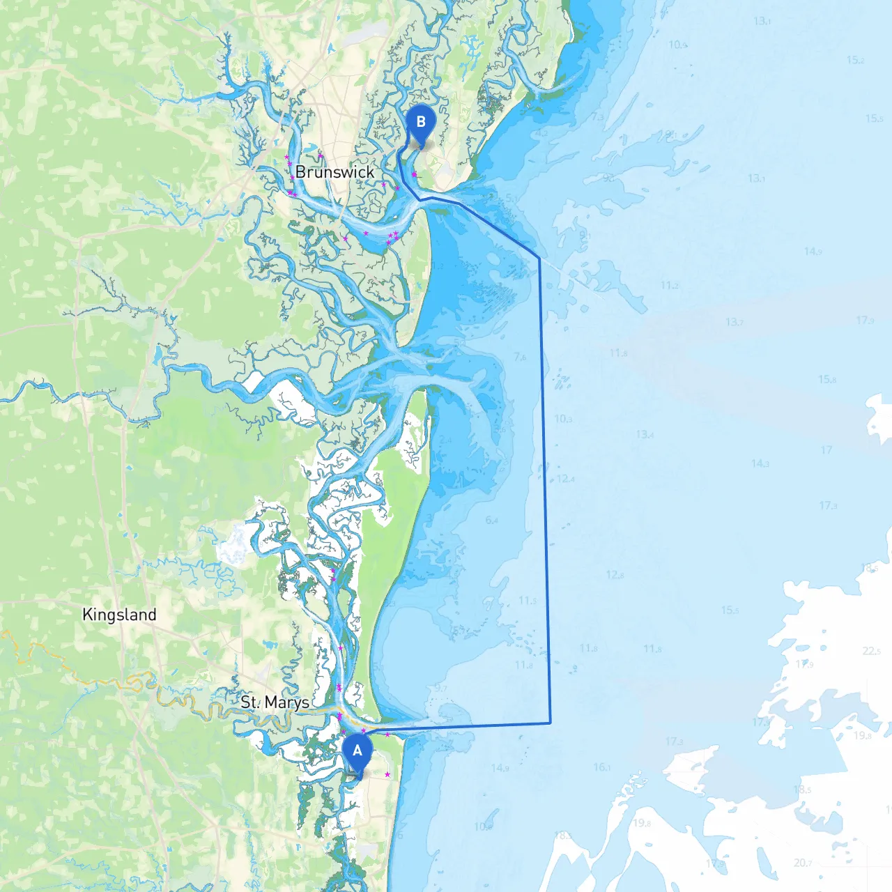 Fernandina Beach to St Simons Island