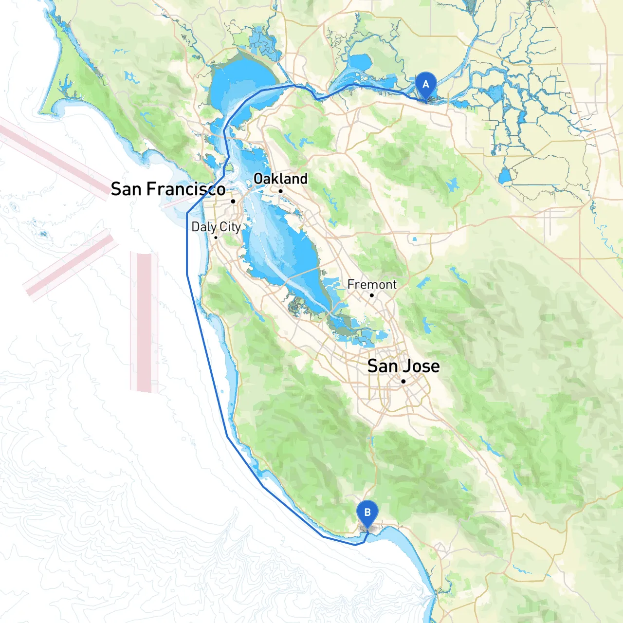Antioch to Santa Cruz