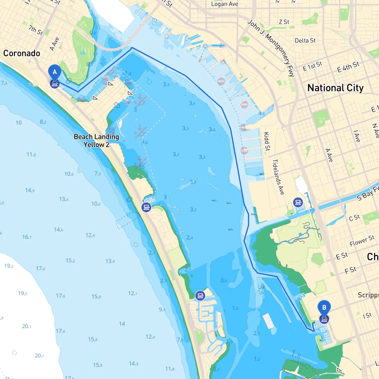 Coronado to Chula Vista