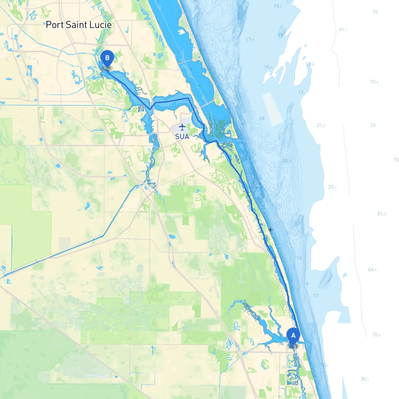 Jupiter to Port St. Lucie