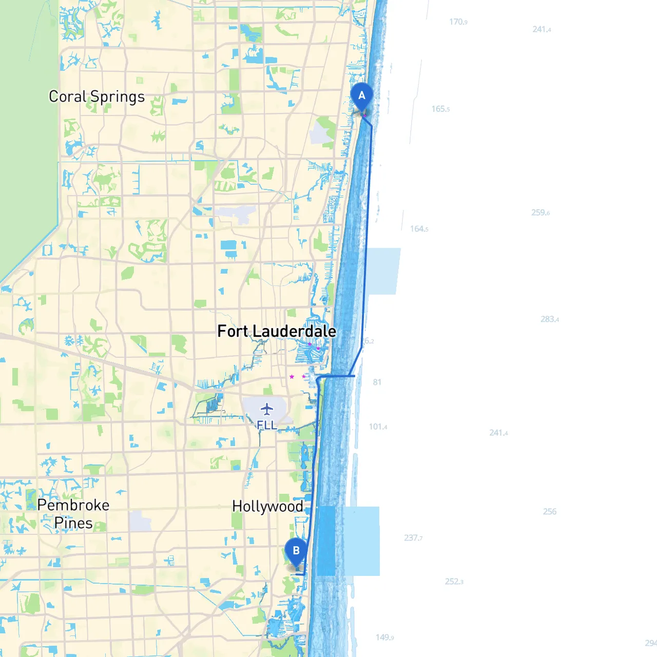 Pompano Beach to Aventura