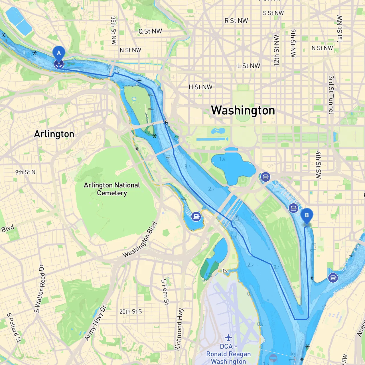 Washington to Washington