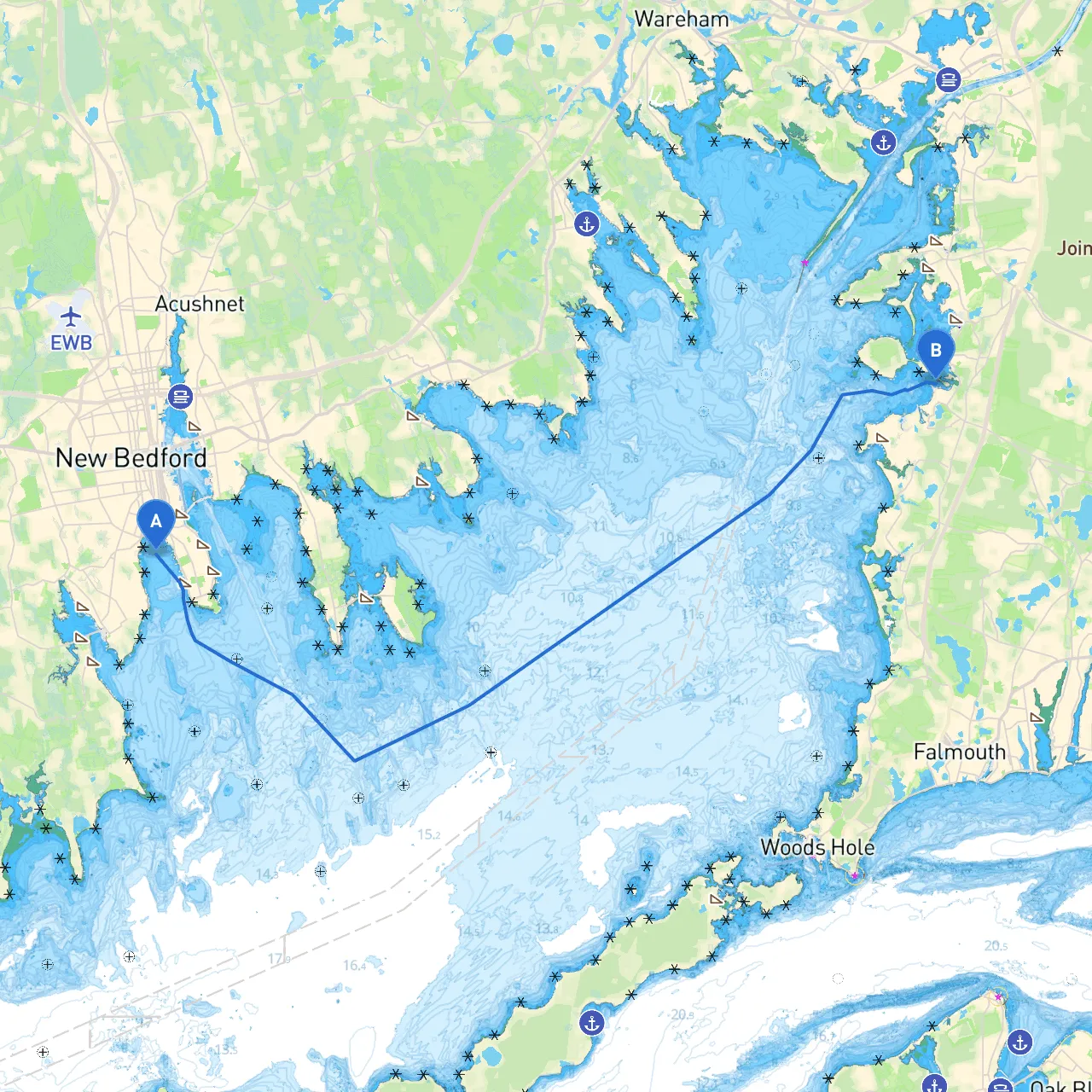 New Bedford to Falmouth