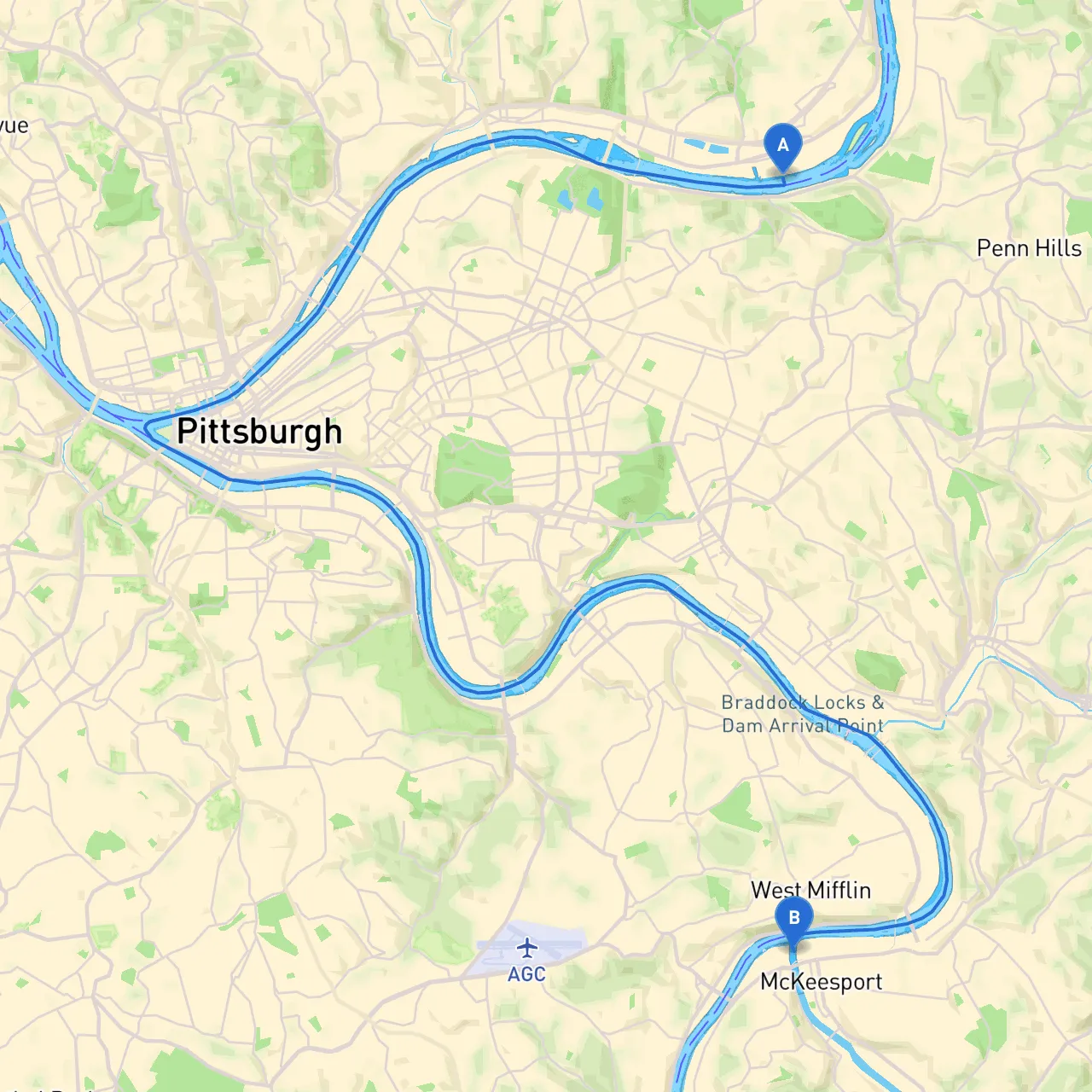 Pittsburgh to McKeesport