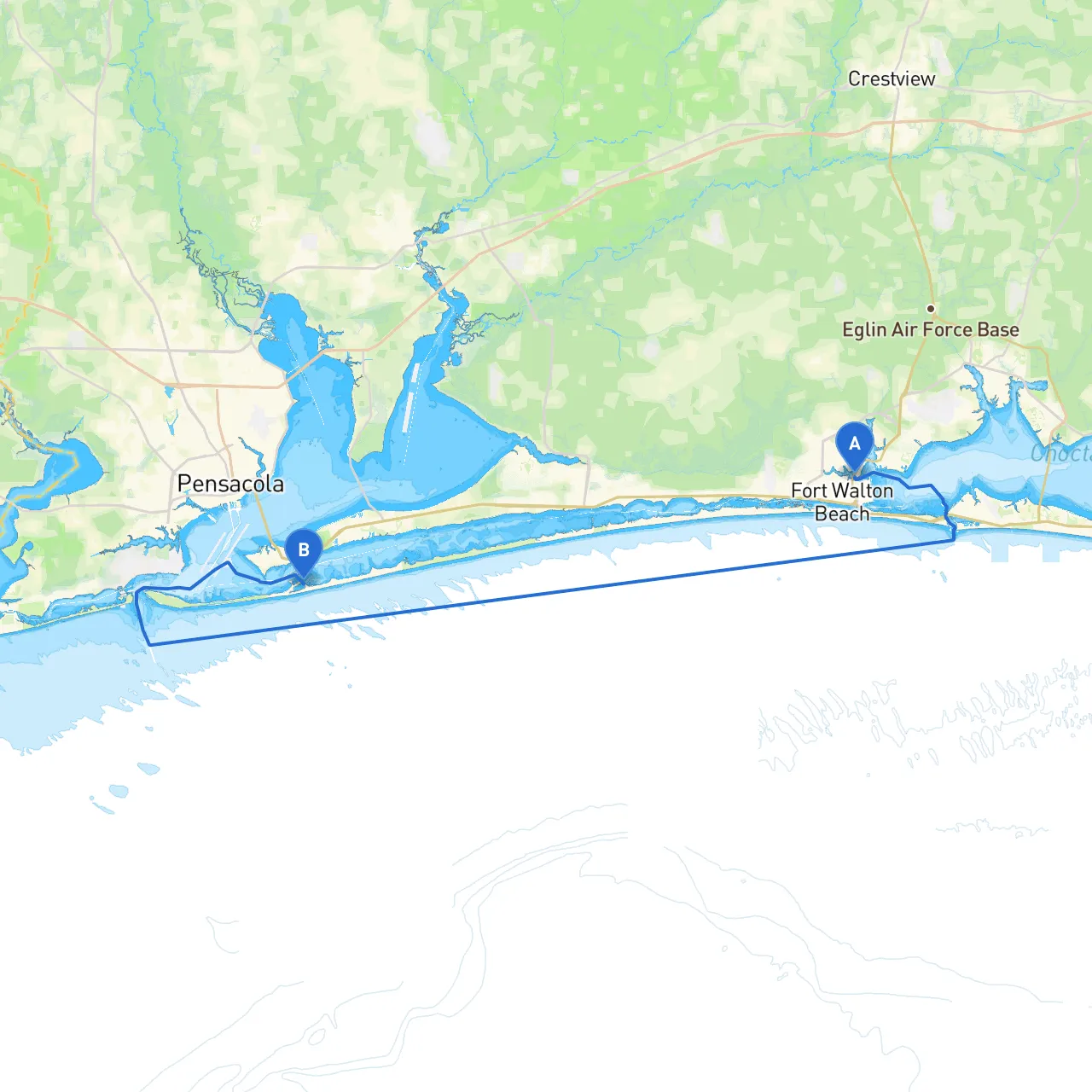 Fort Walton Beach to Pensacola Beach