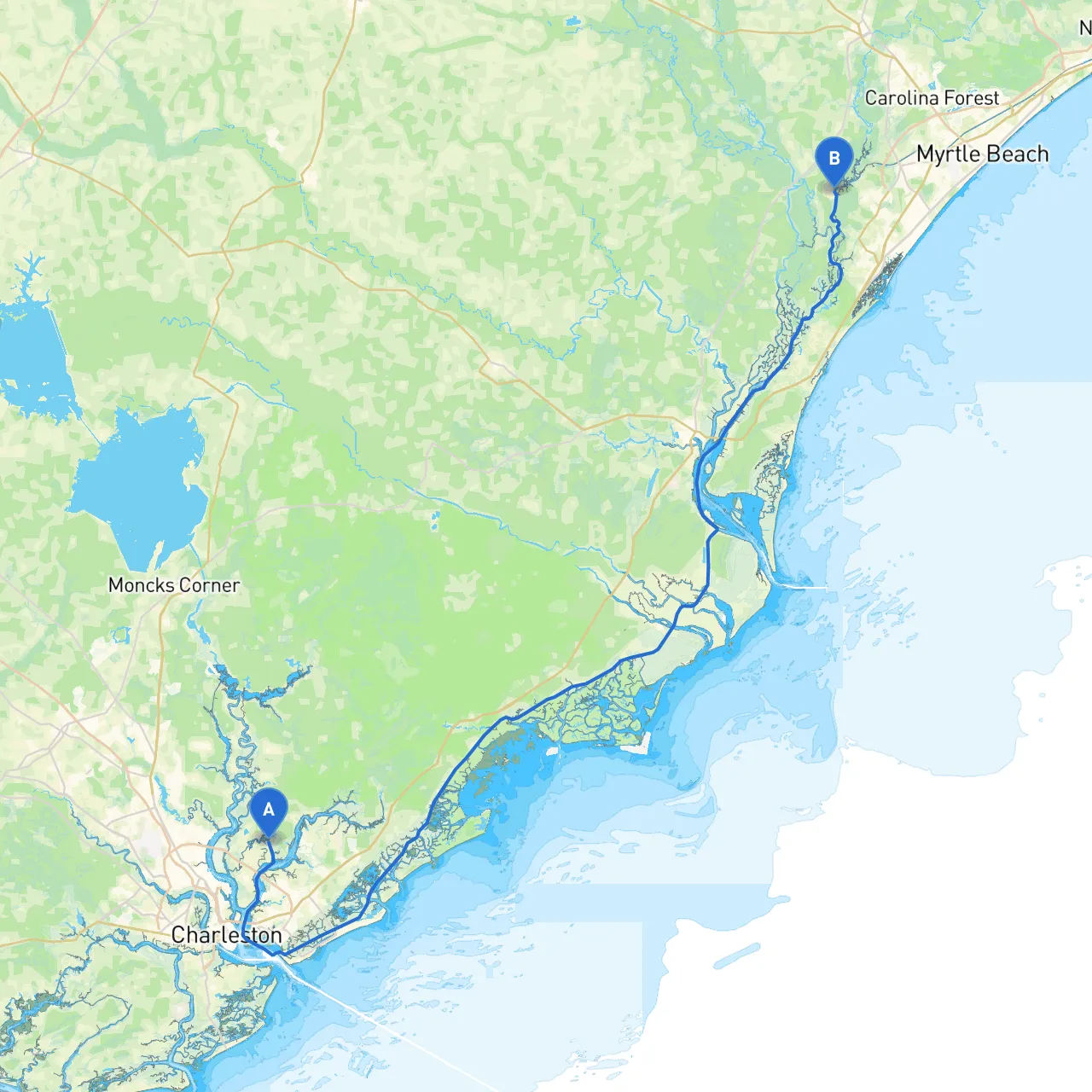 Charleston to Conway