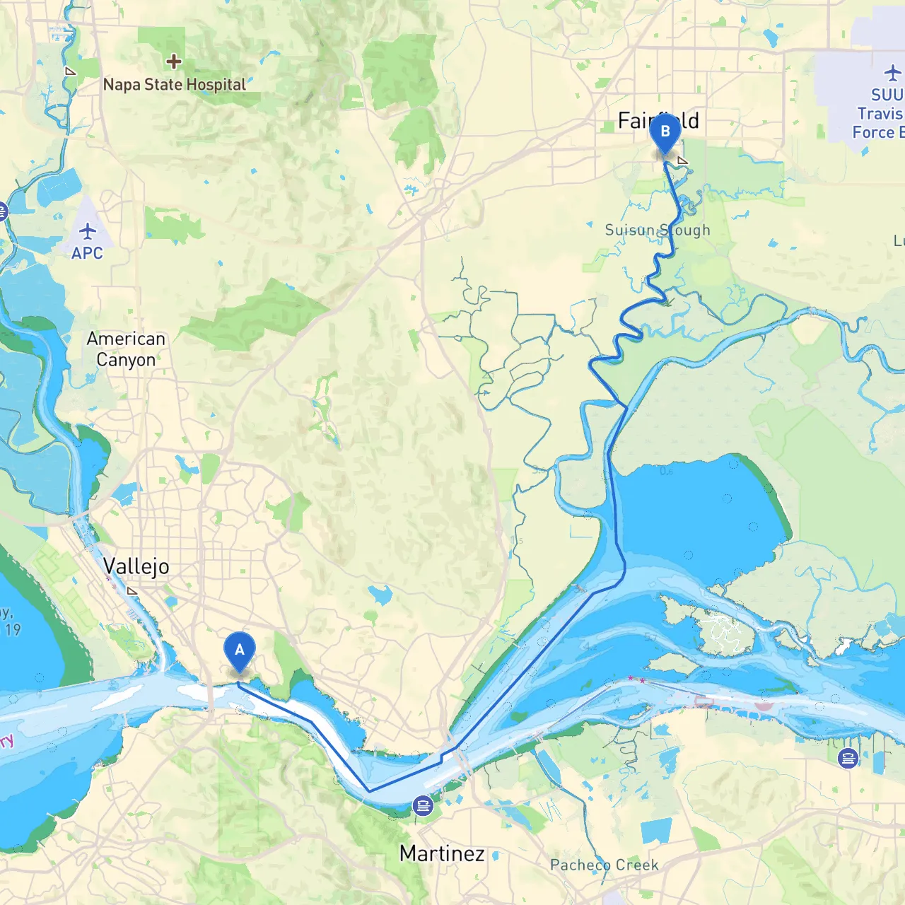 Vallejo to Suisun City
