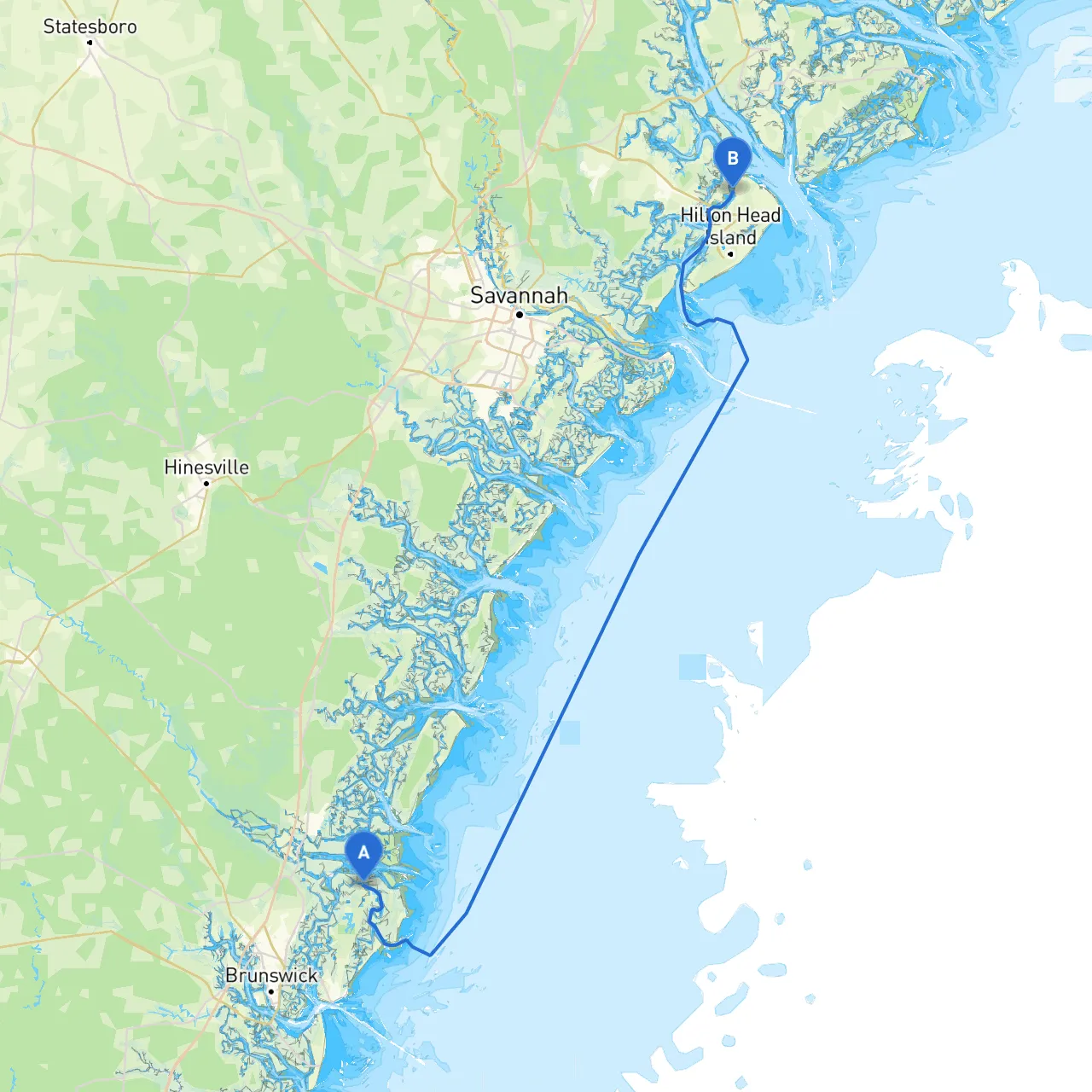 St. Simons Island to Hilton Head
