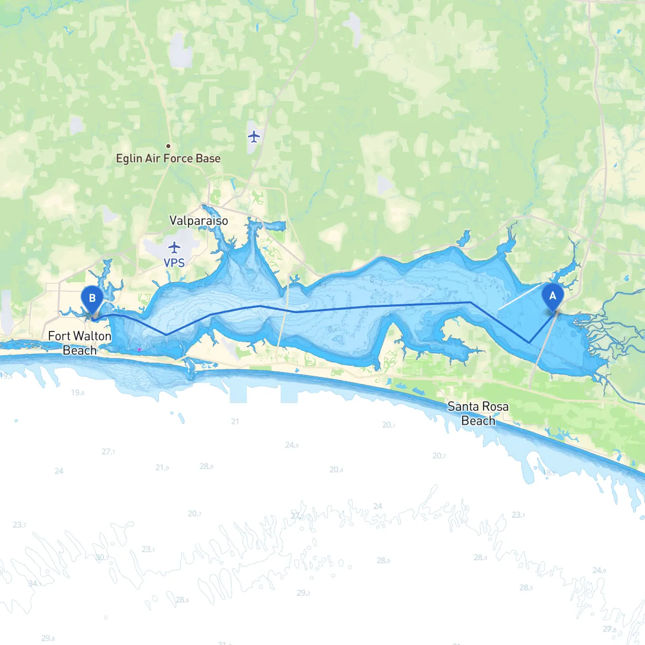 Freeport to Fort Walton Beach