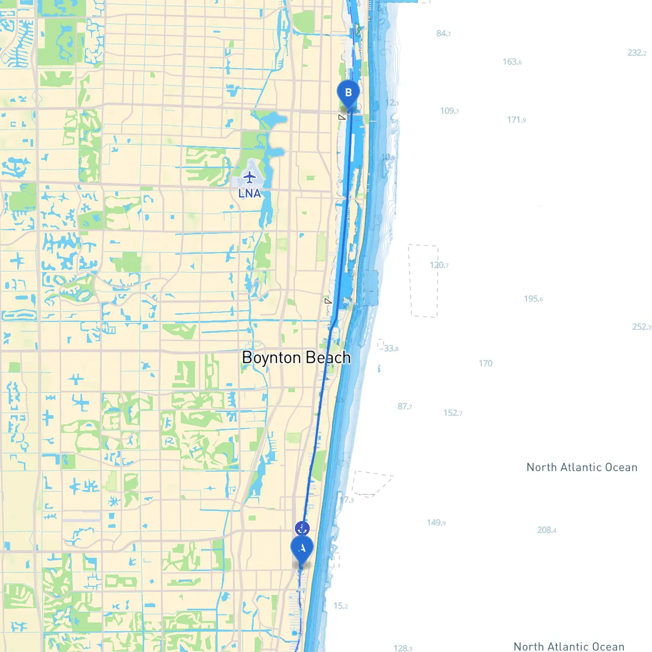 Delray Beach to Lake Worth