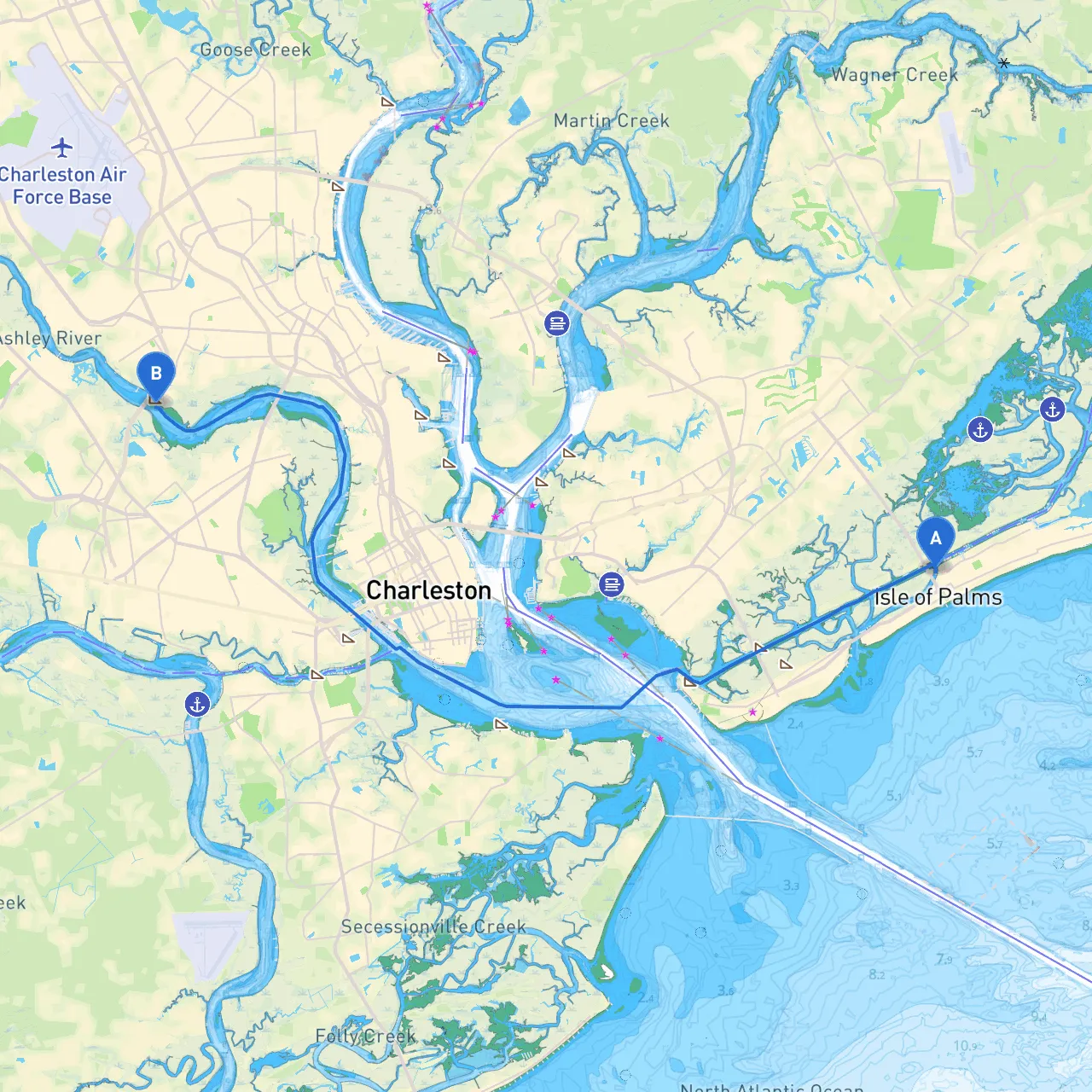 Isle of Palms to North Charleston