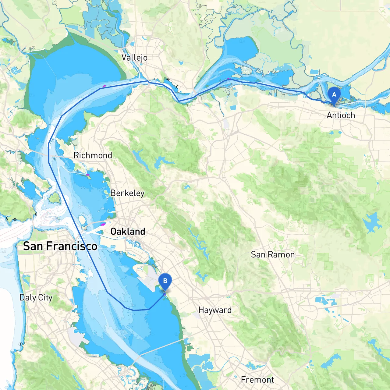 Antioch to San Leandro