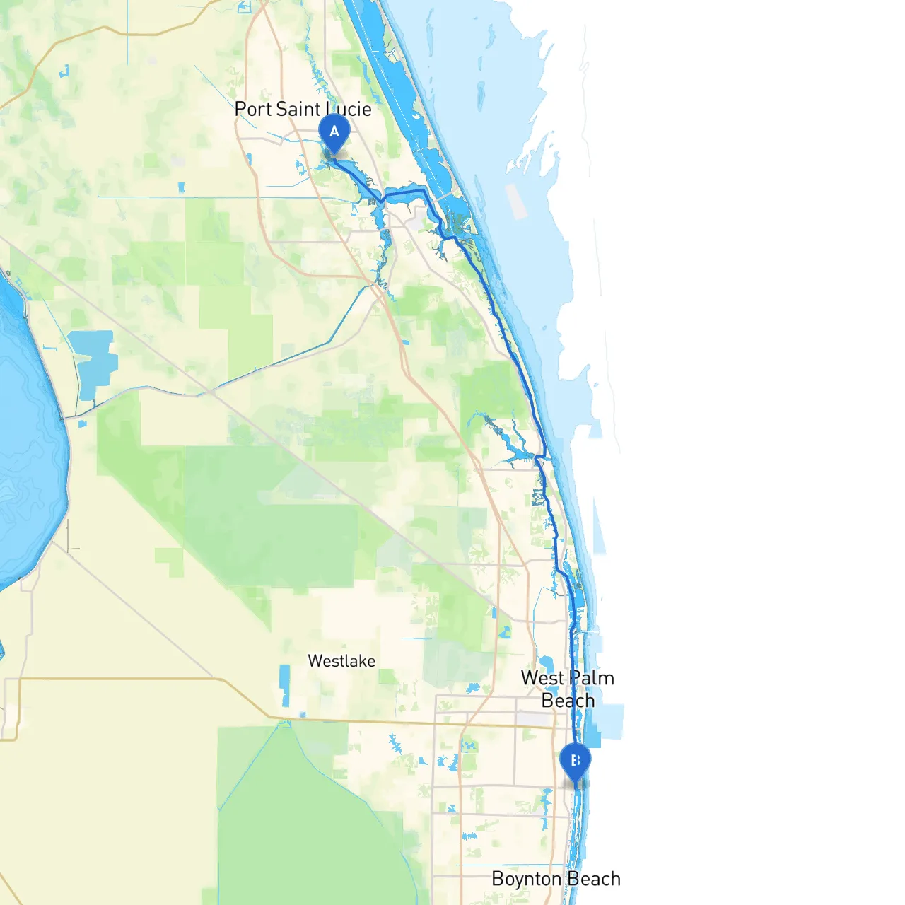 Port St. Lucie to Lake Worth