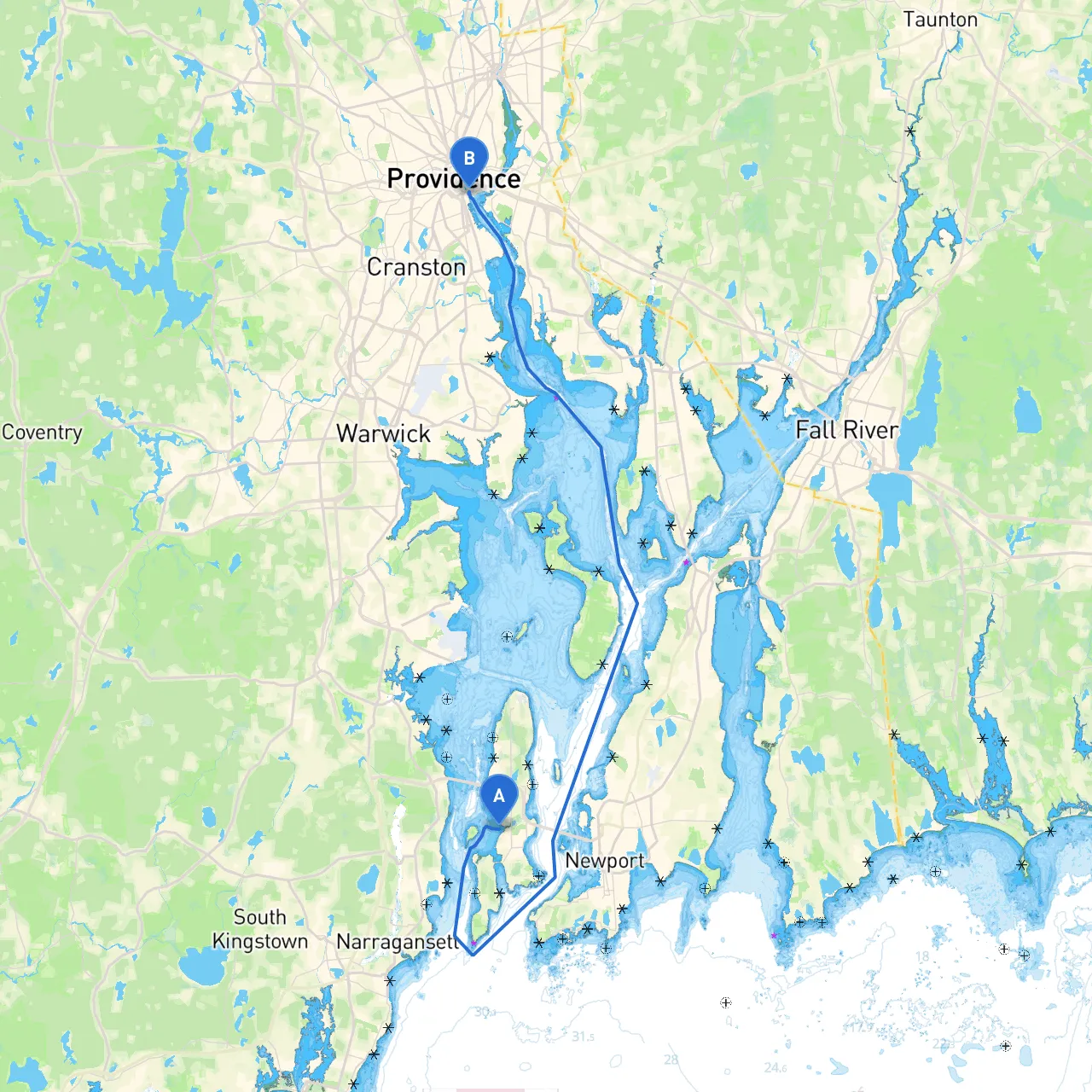 Jamestown to Providence