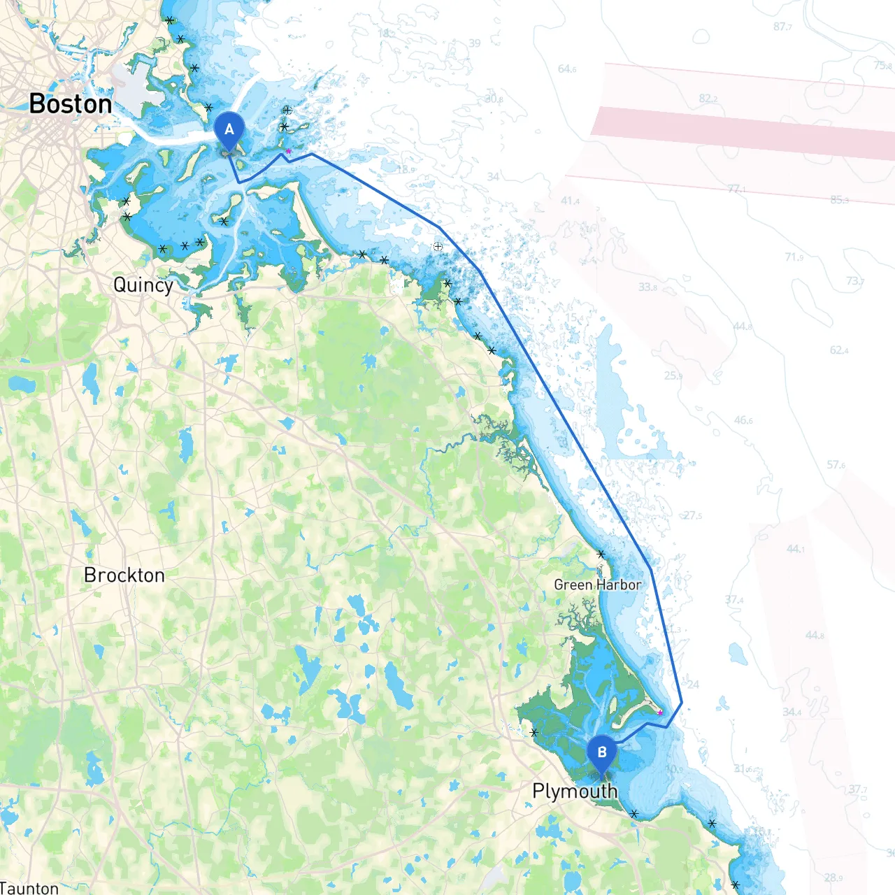 Boston to Plymouth