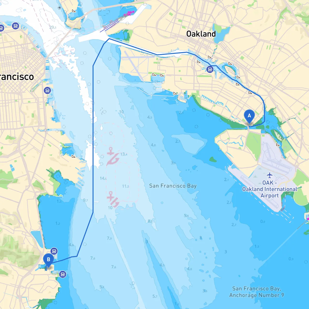 Alameda to South San Francisco
