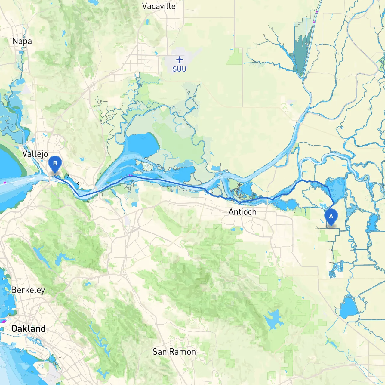 Brentwood to Vallejo