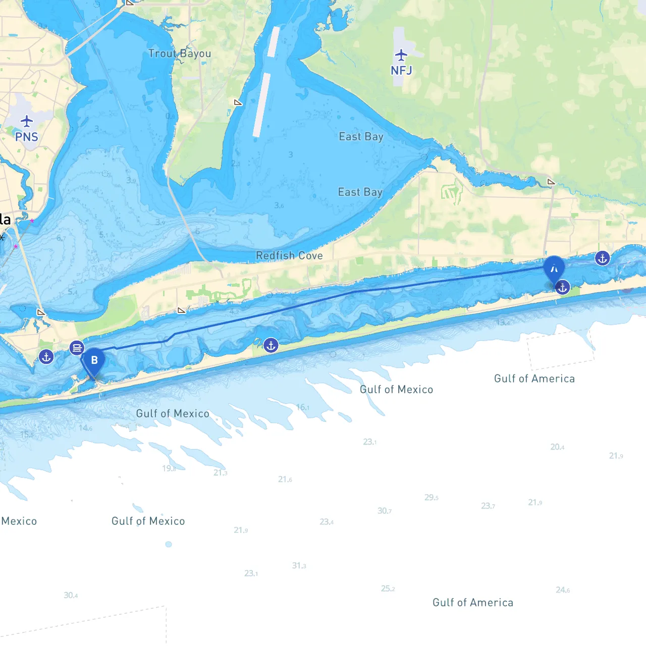 Navarre to Pensacola Beach