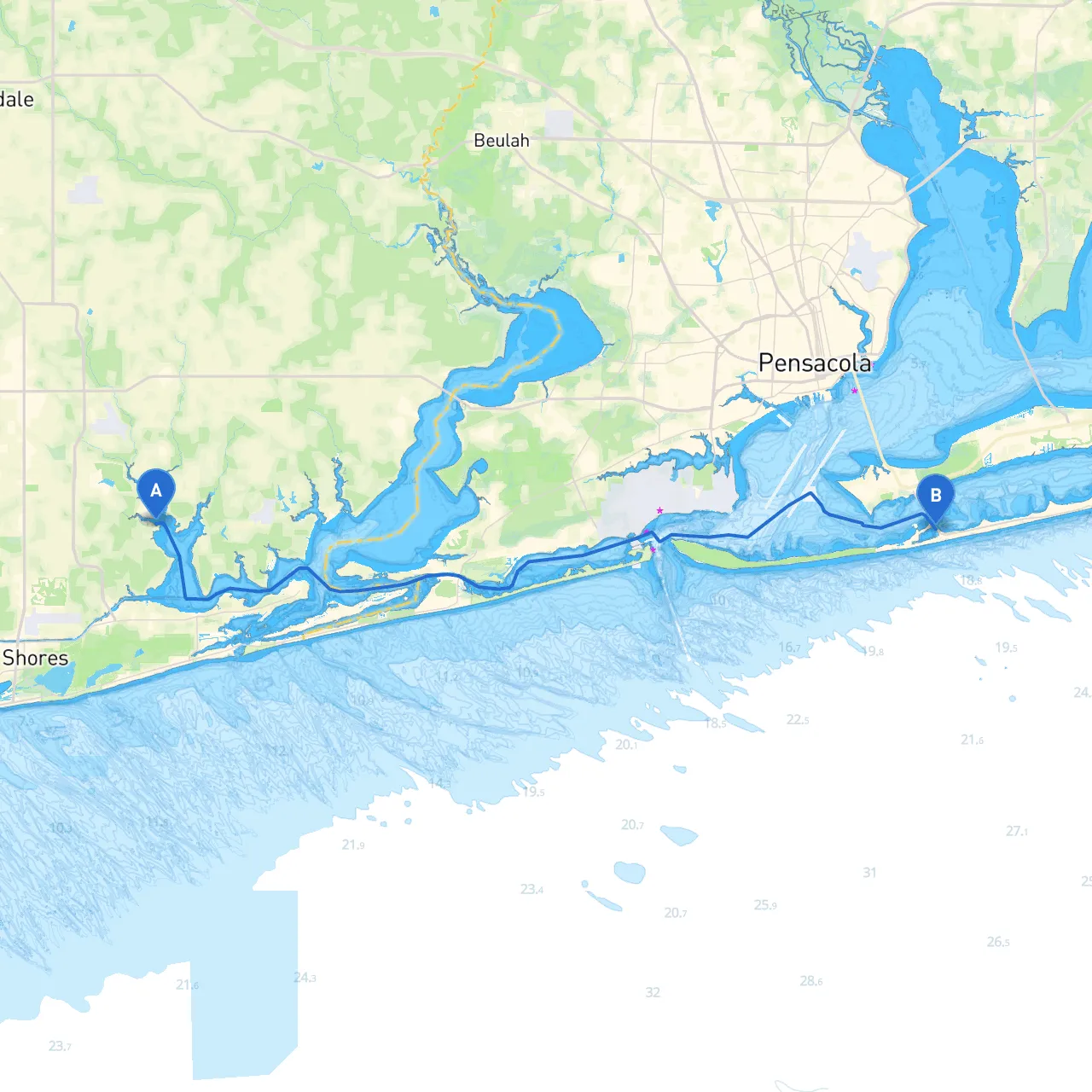 Foley to Pensacola Beach