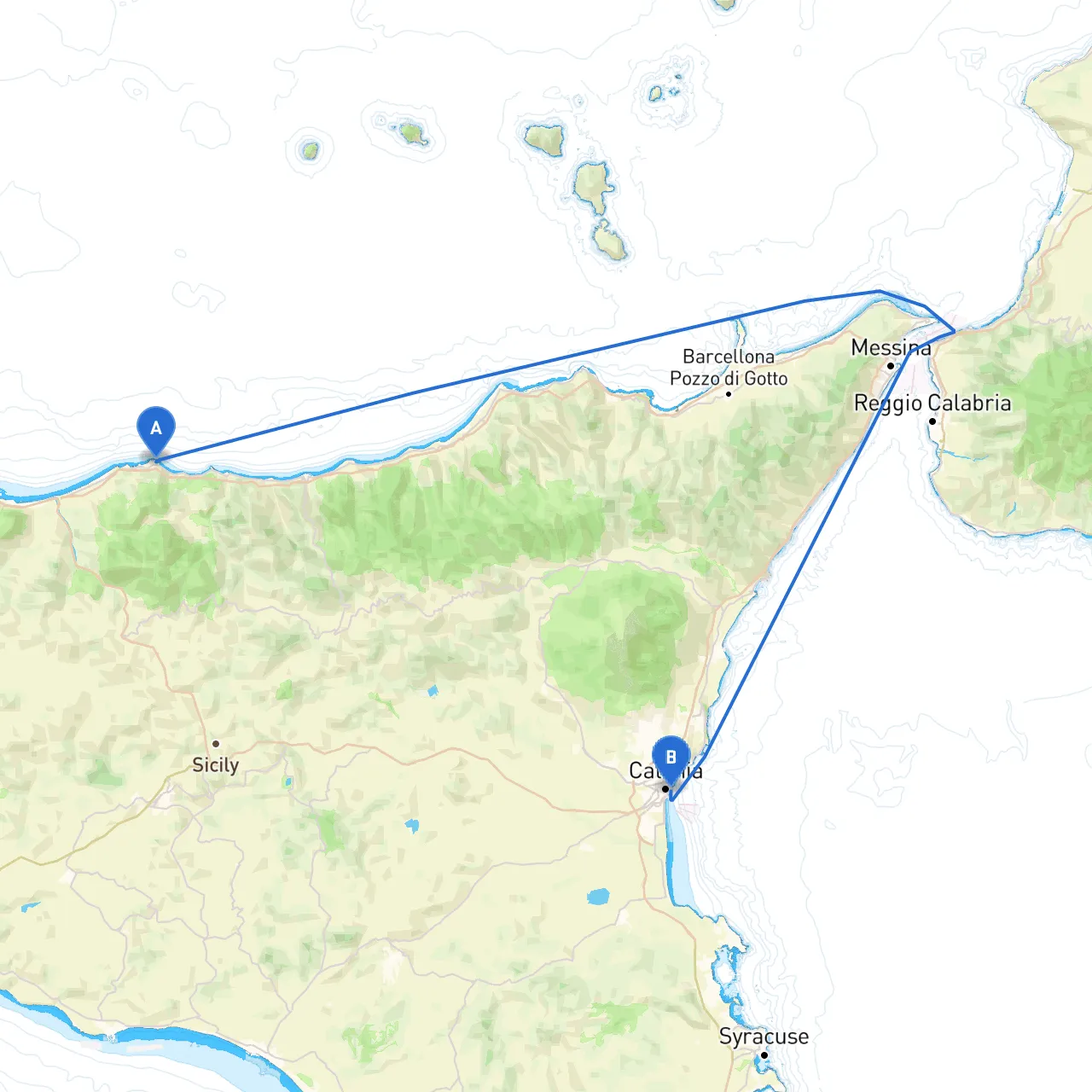 Cefalù to Catania
