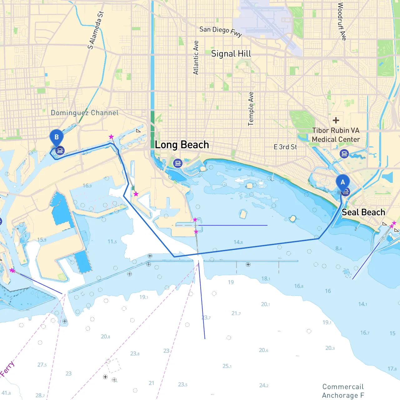 Long Beach to Wilmington