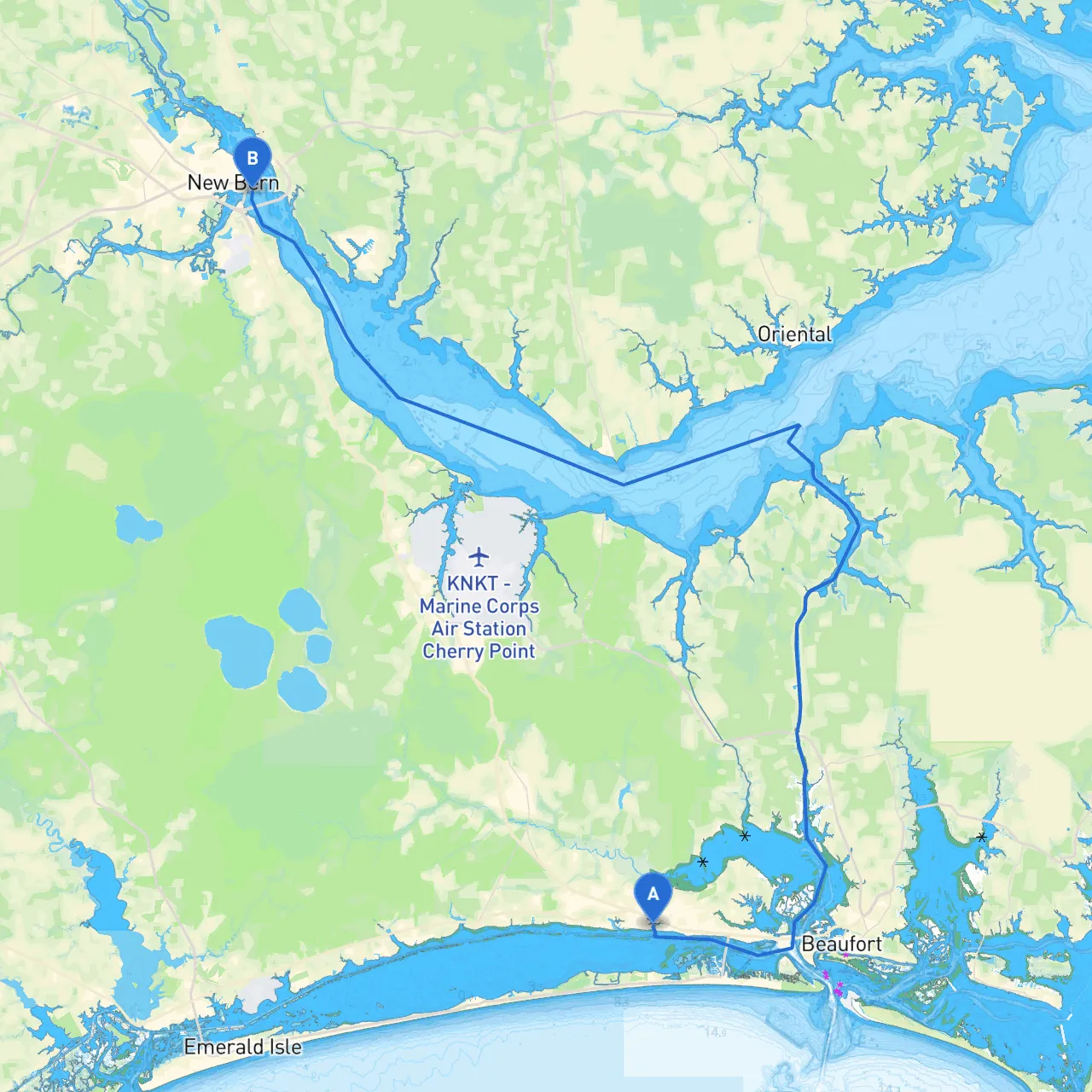 Morehead City to New Bern