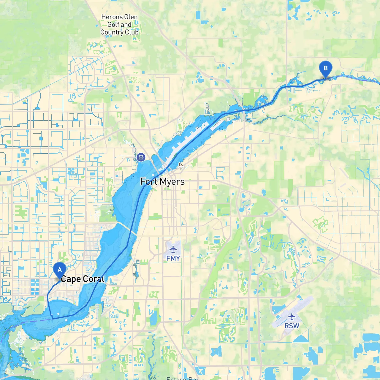 Cape Coral to Ft. Myers