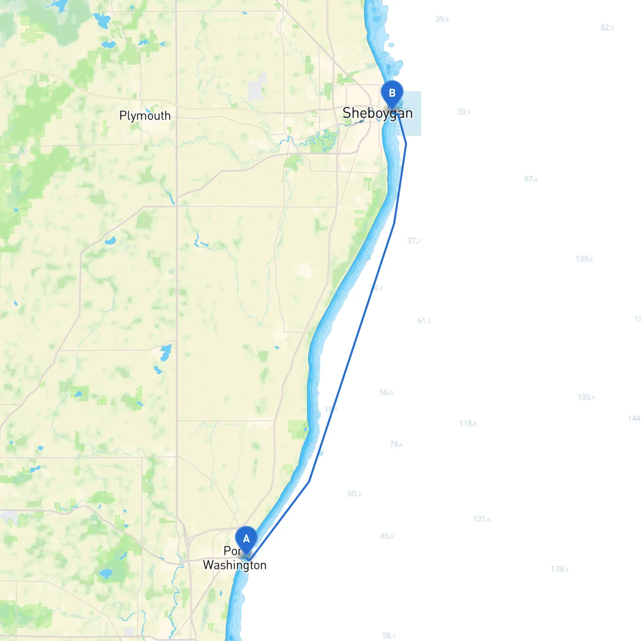 Port Washington to Sheboygan