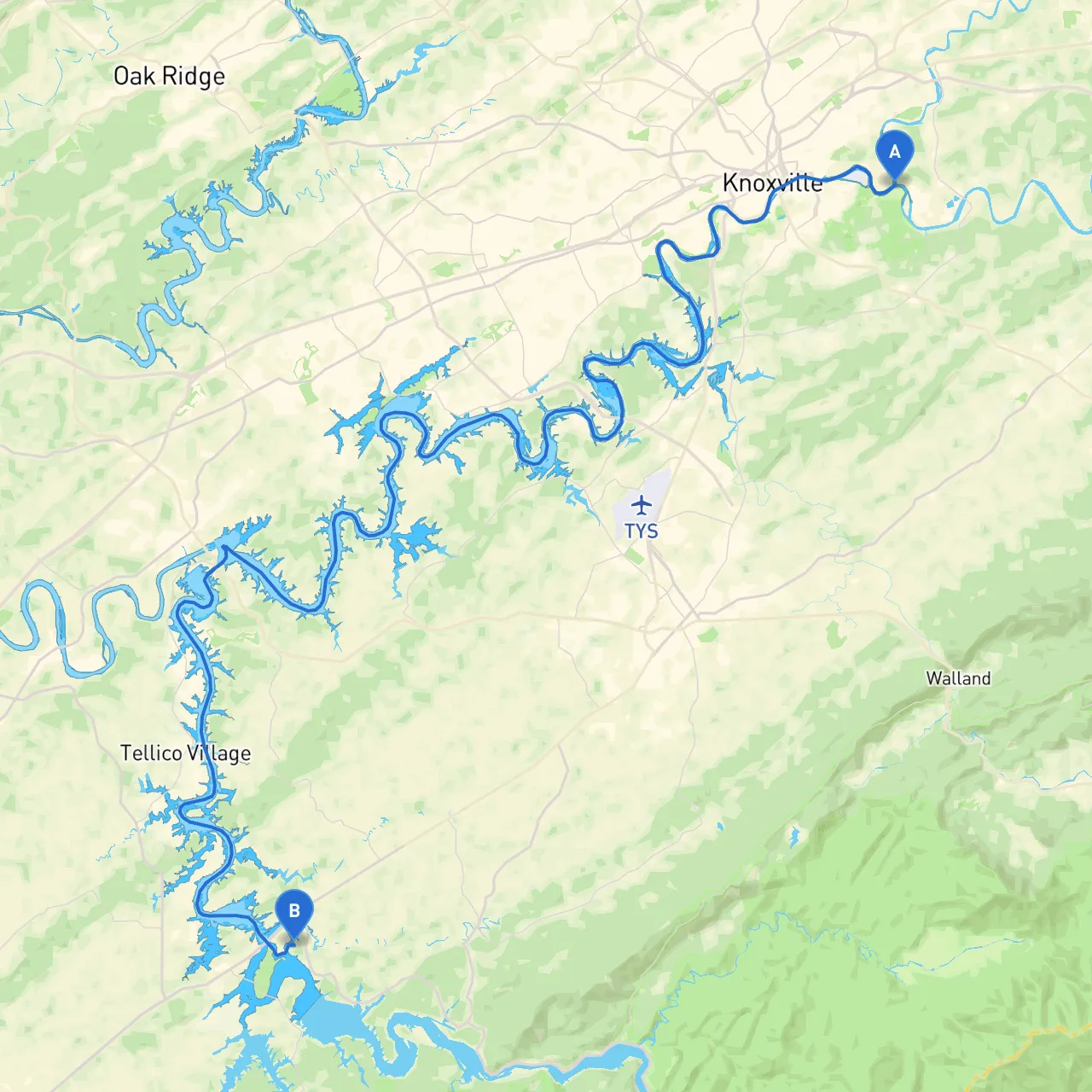 Knoxville to Maryville