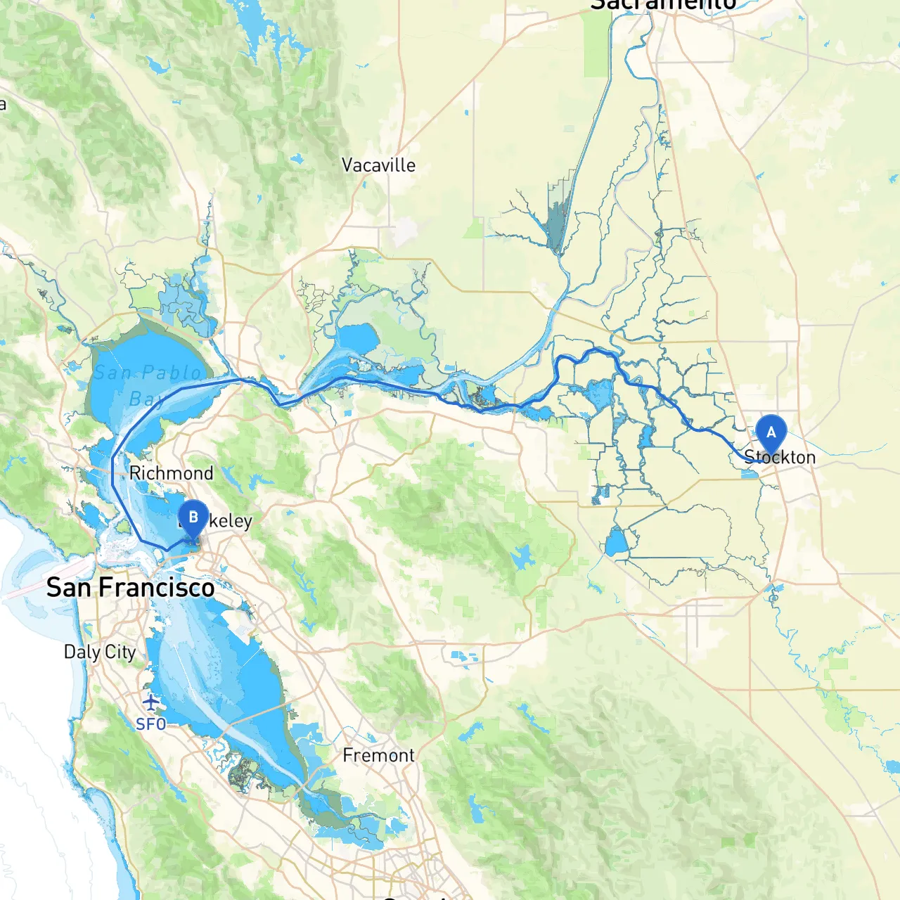 Stockton to Emeryville