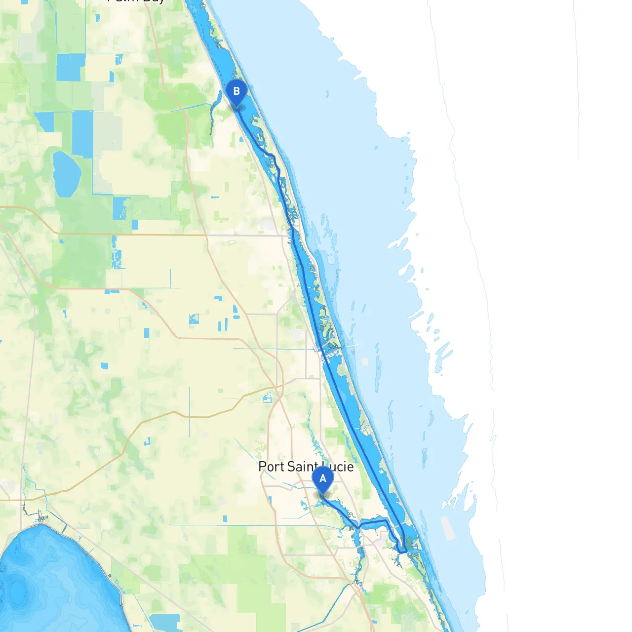 Port Saint Lucie to Sebastian