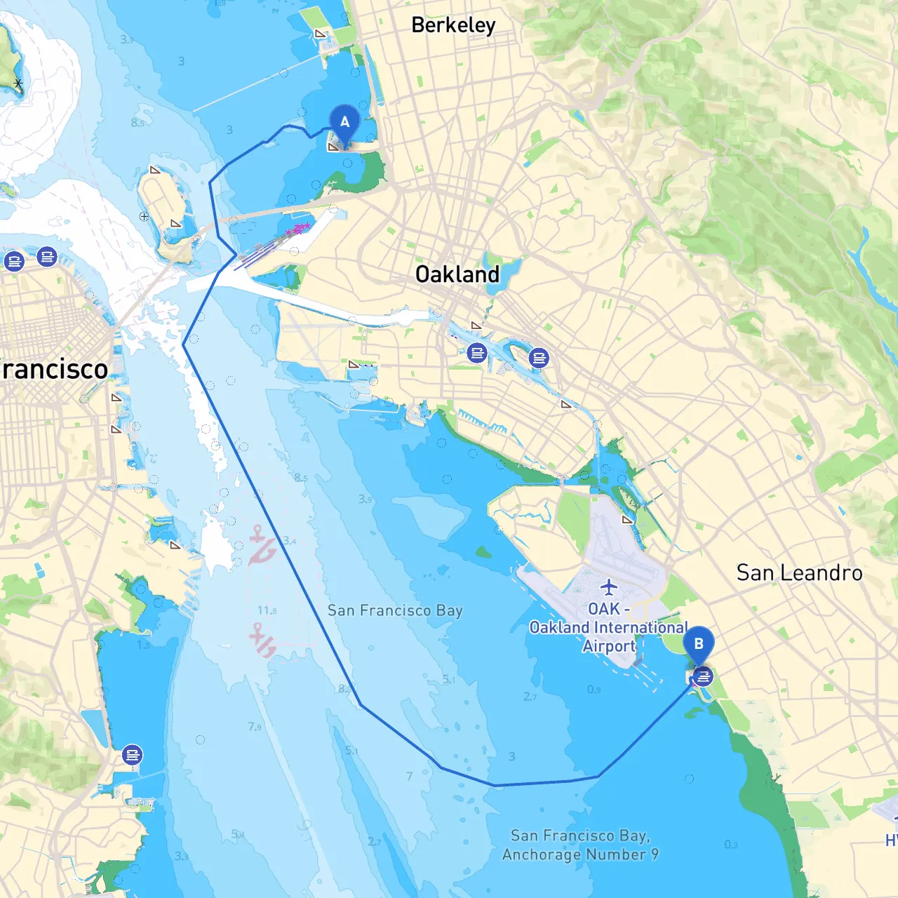 Emeryville to San Leandro