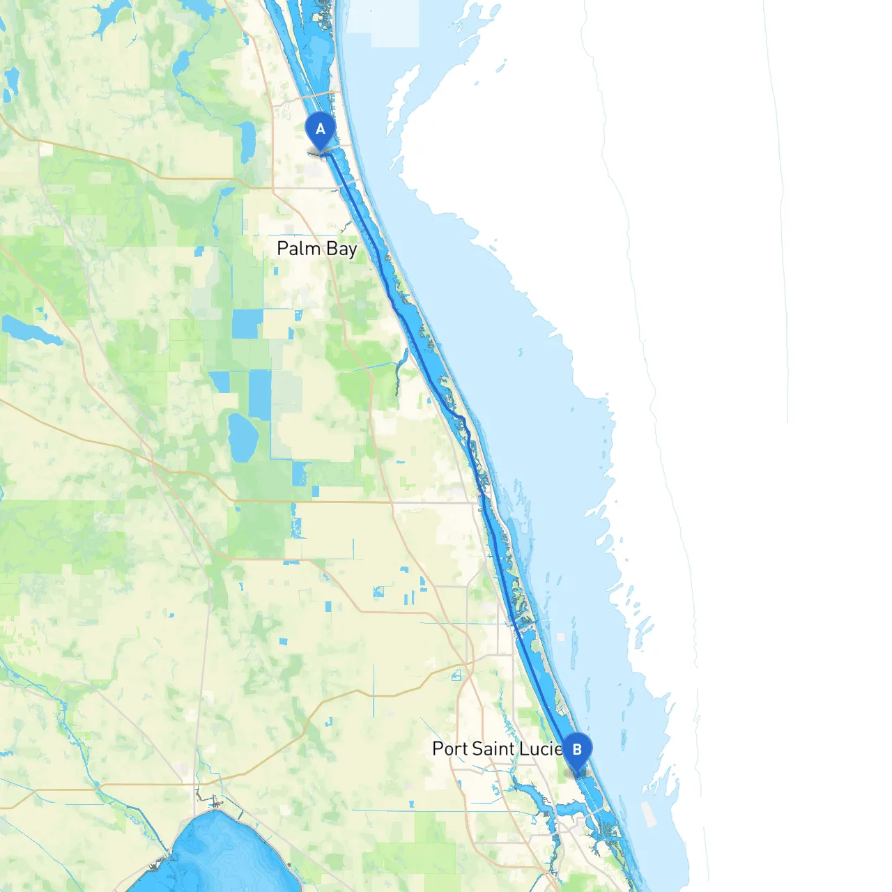 Melbourne to Jensen Beach