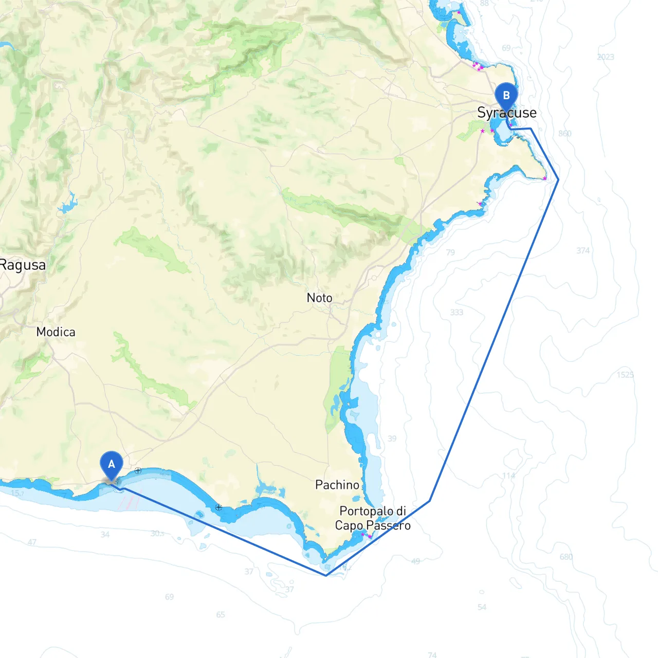 Pozzallo to Siracusa
