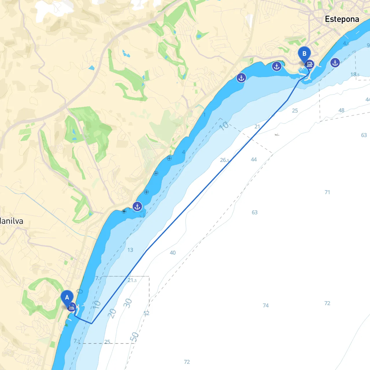 Manilva to Estepona